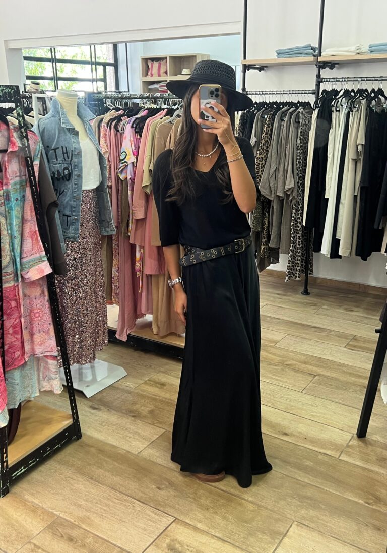 MAXI SATIN SKIRT ELASTIC