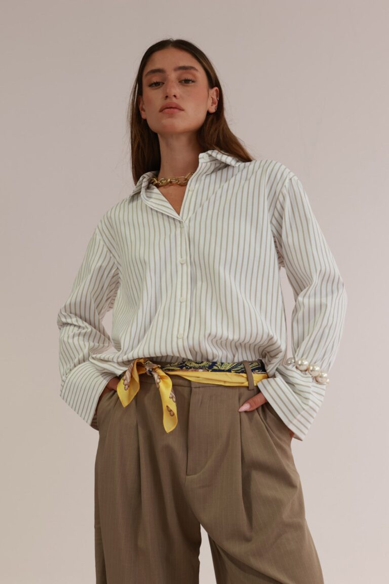 STRIPED BUTTON SHIRT