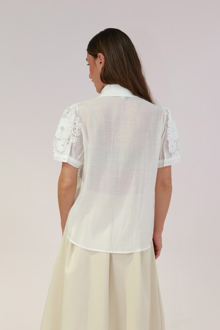SHORT SLEEVES LACE SHIRT