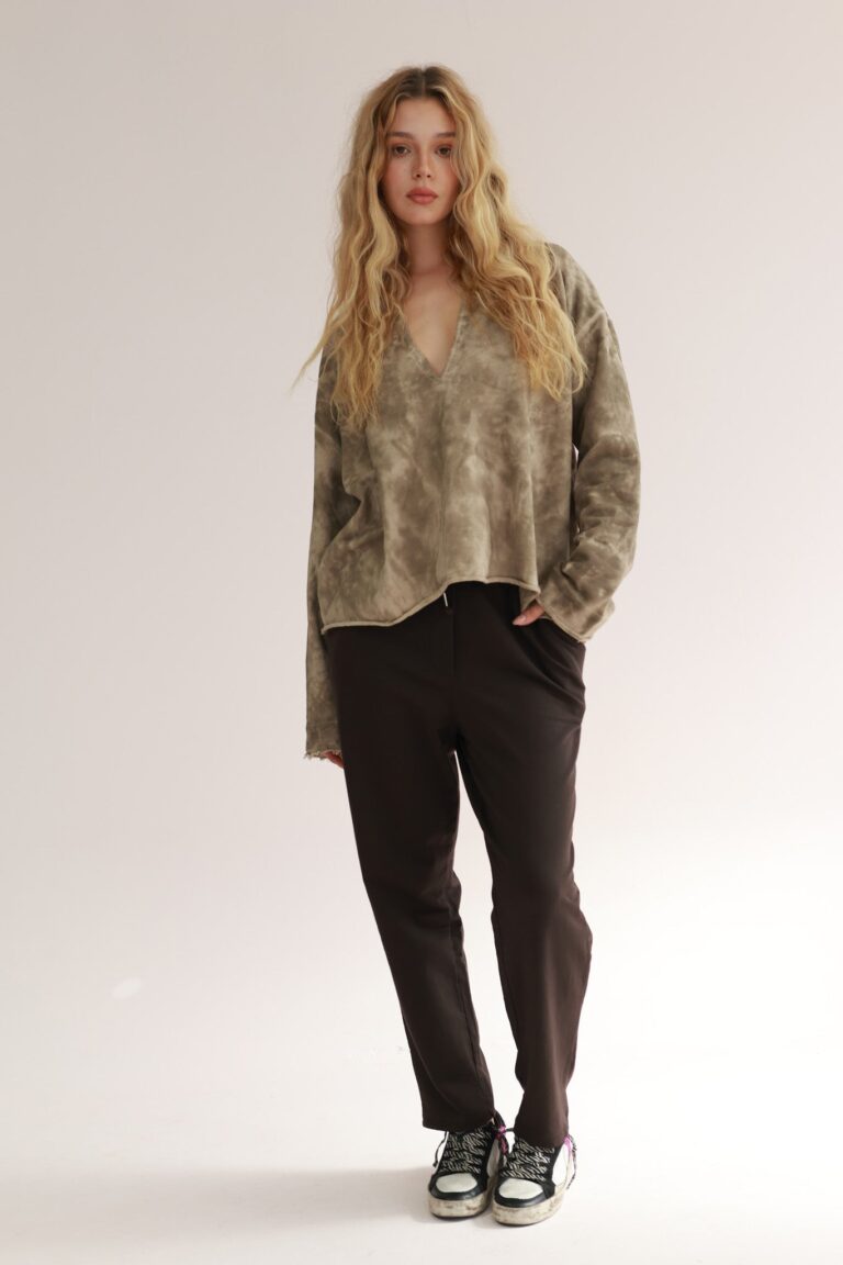 V LONG SLEEVES TIE DIE