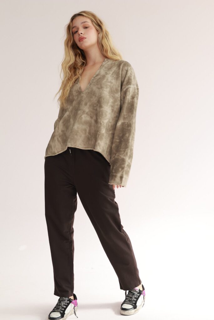 V LONG SLEEVES TIE DIE