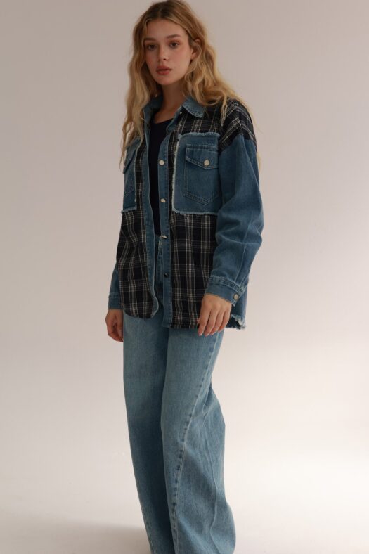 DENIM PLAID SHIRT