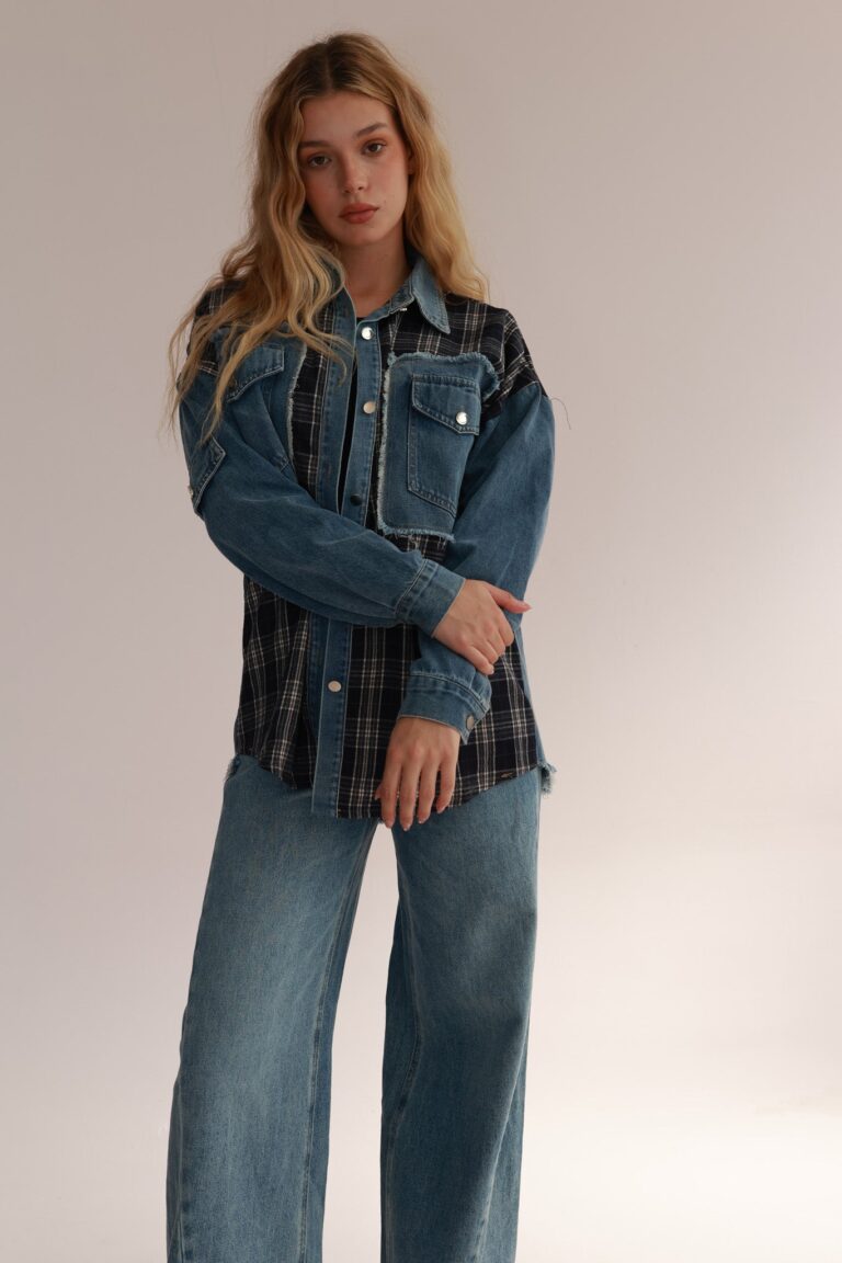 DENIM PLAID SHIRT