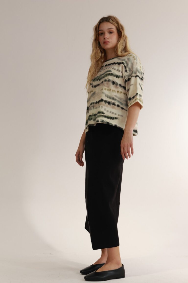 TIE&DIE ROUND NECK SWEATE