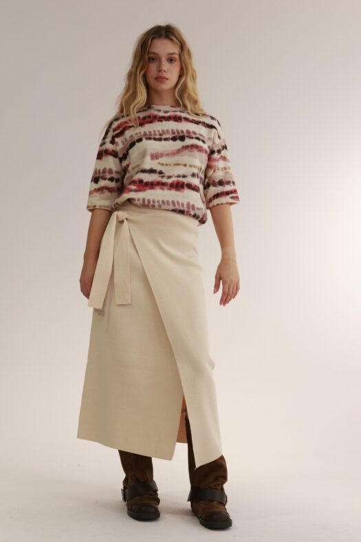 MESH SKIRT WITH KNOT