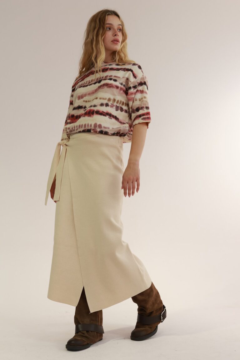 MESH SKIRT WITH KNOT