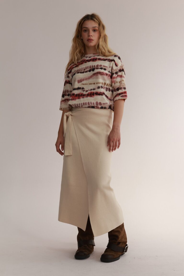 MESH SKIRT WITH KNOT