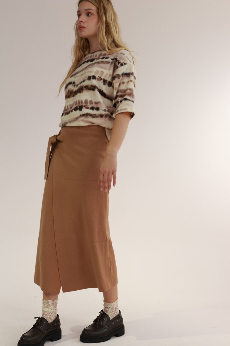 MESH SKIRT WITH KNOT