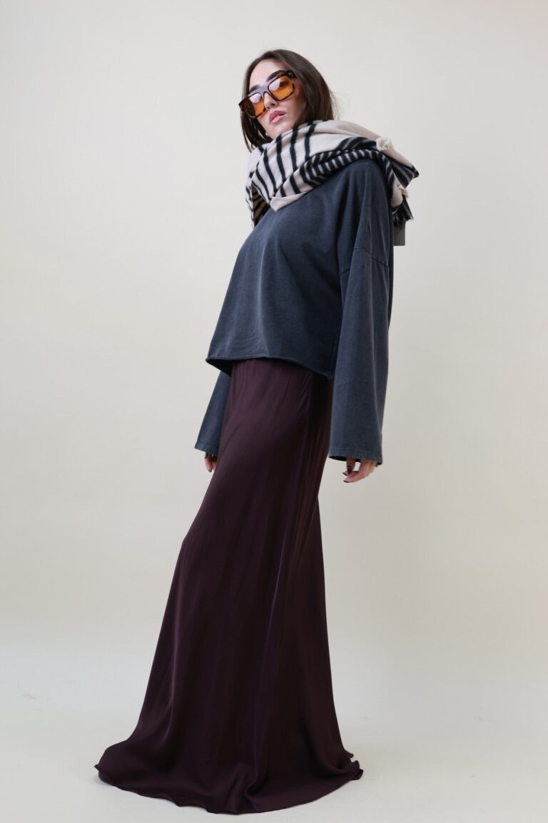MAXI SATIN SKIRT