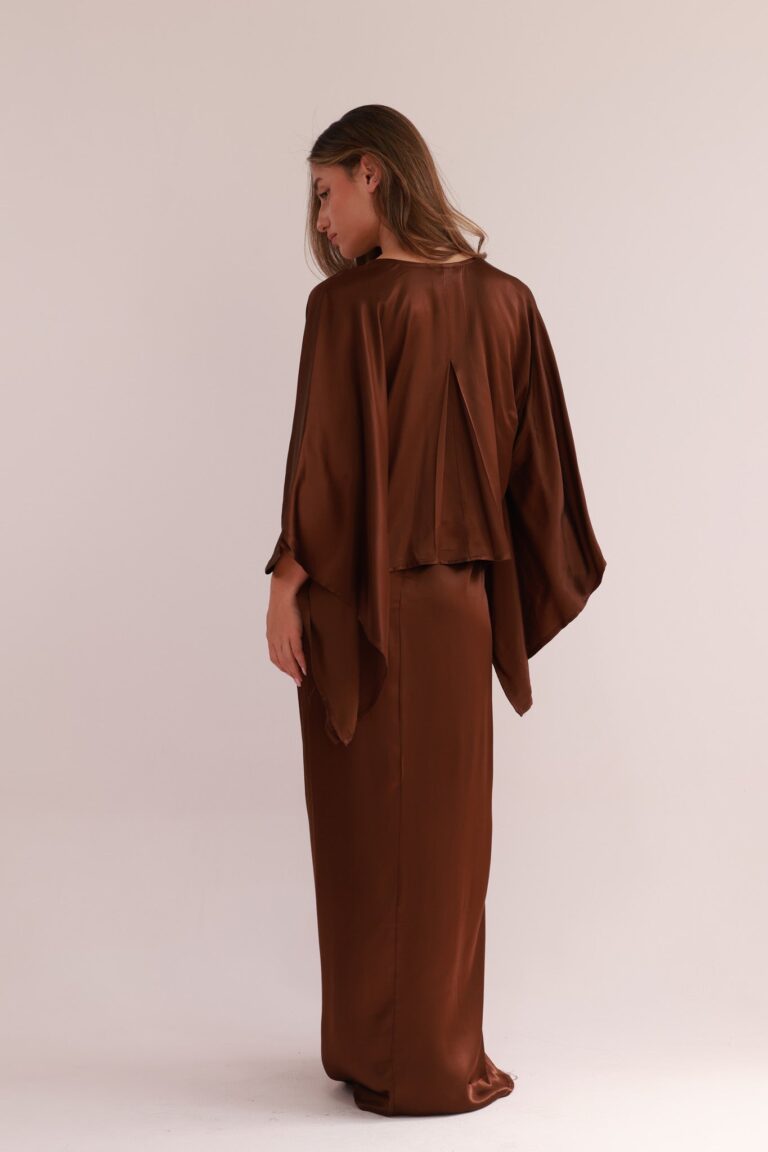 SATIN SKIRT WITH KNOT