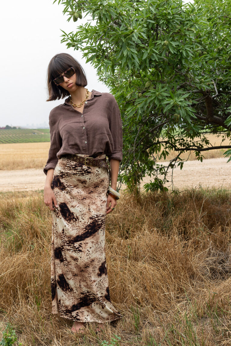 PRINT KAY JERSEY SKIRT