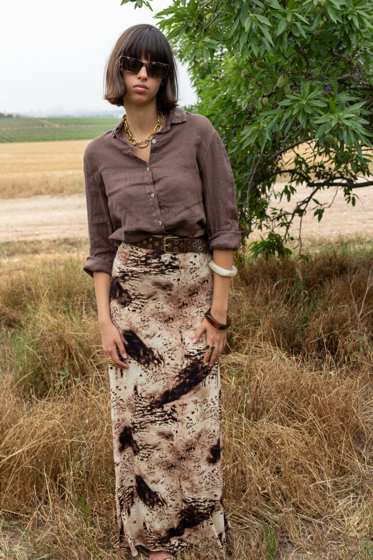 PRINT KAY JERSEY SKIRT