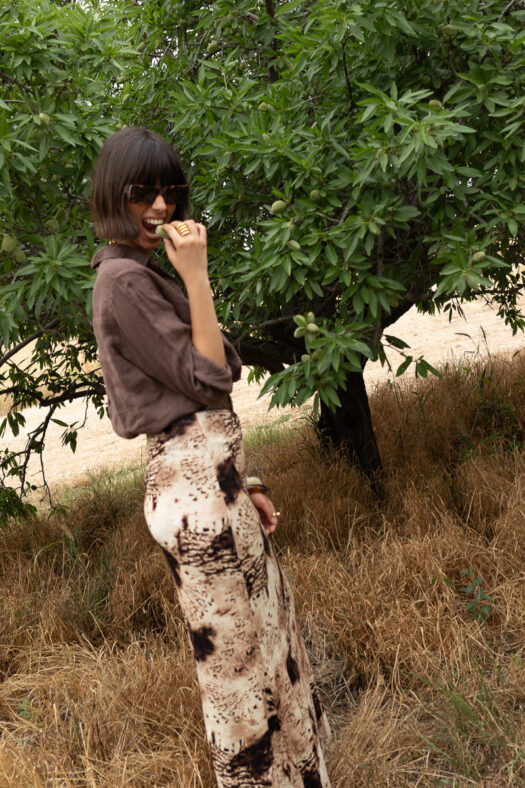 PRINT KAY JERSEY SKIRT