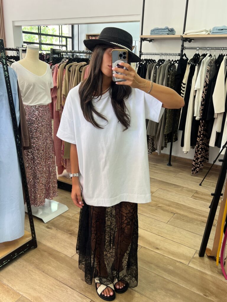 LACE SKIRT TRANSPARENT