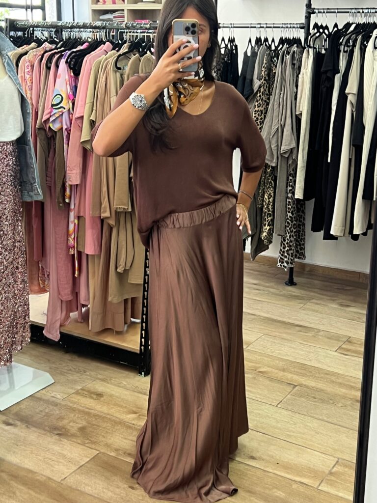 MAXI SATIN SKIRT ELASTIC