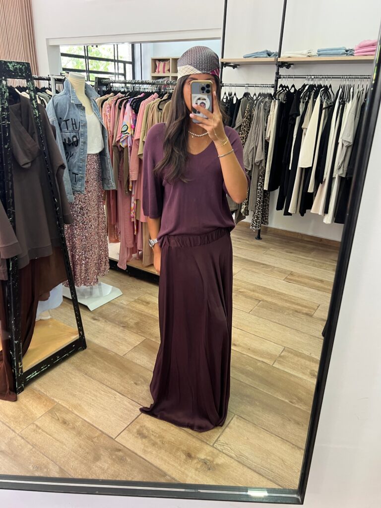 MAXI SATIN SKIRT ELASTIC