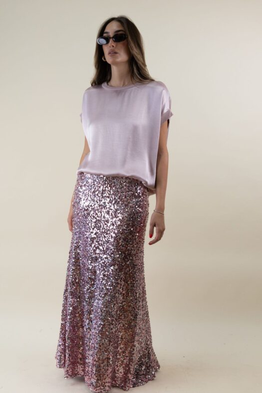 SEQUINS MAXI SKIRT