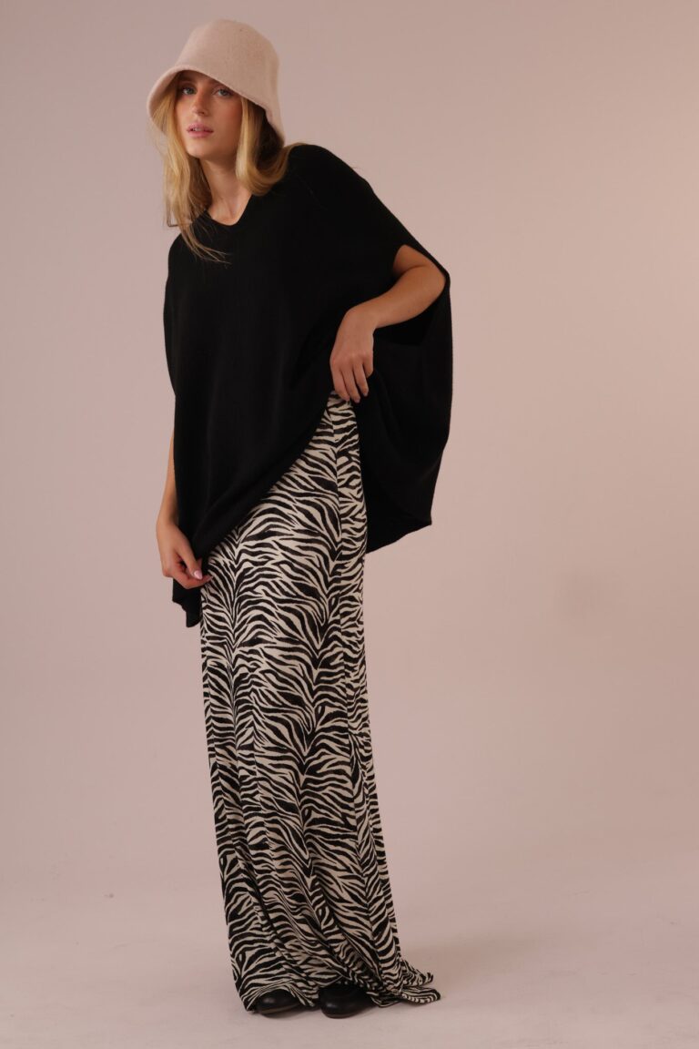 PRINT ZEBRA JERSEY SKIRT