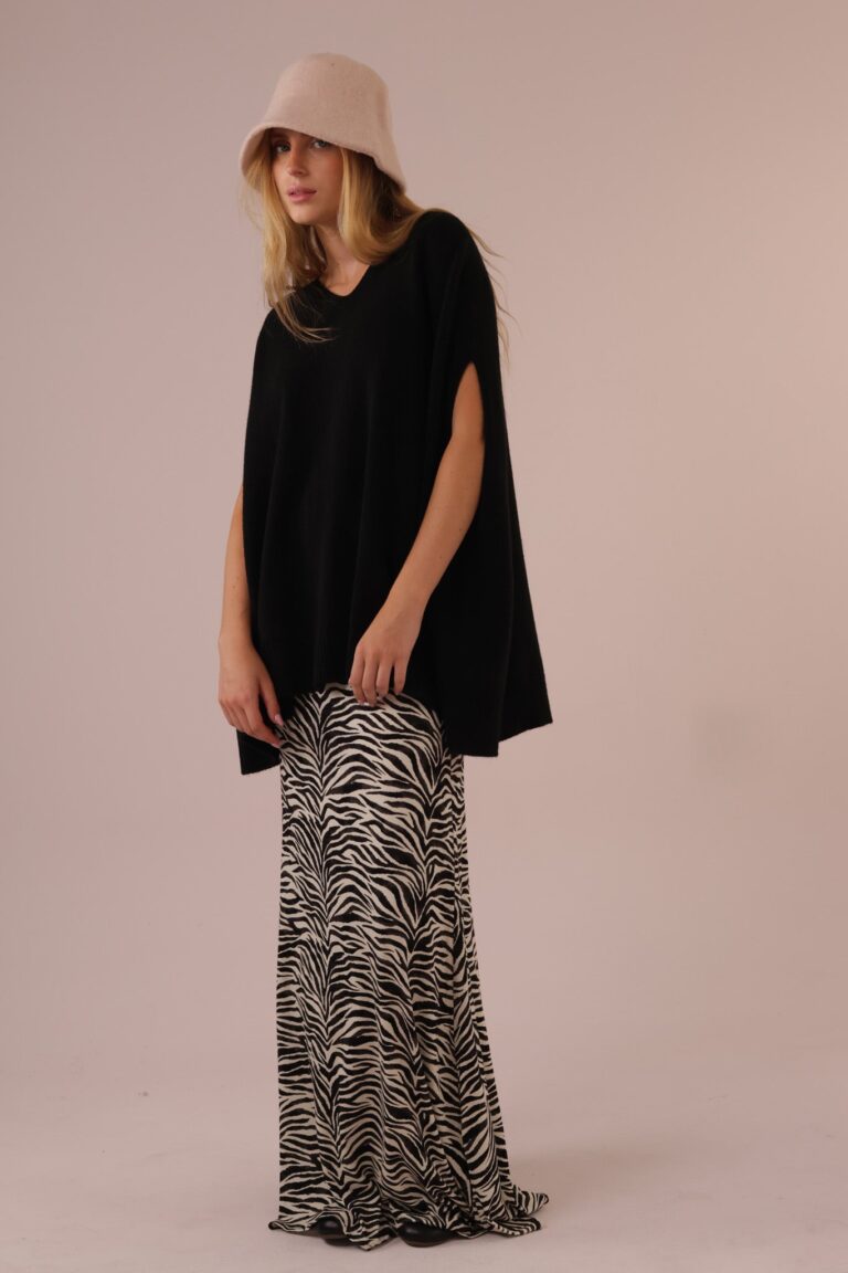 PRINT ZEBRA JERSEY SKIRT
