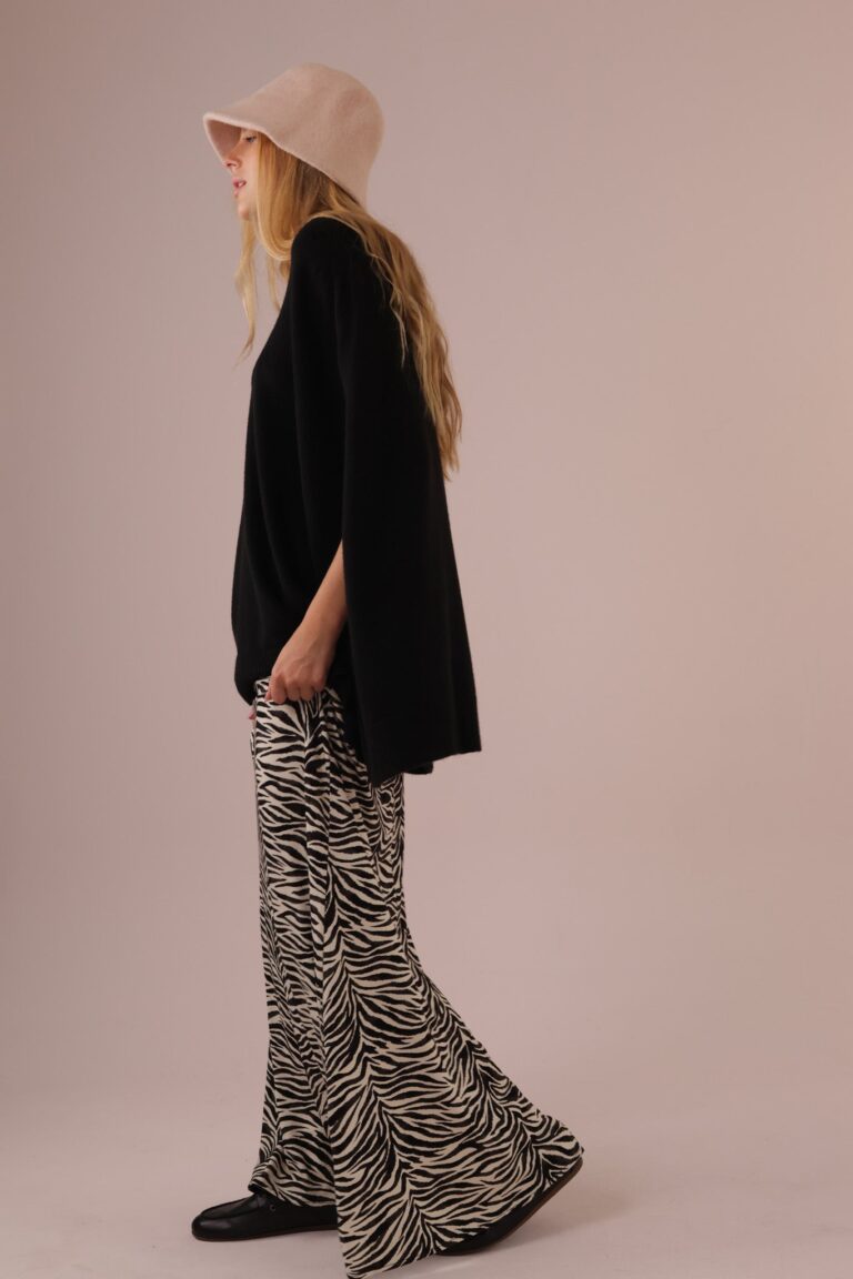 PRINT ZEBRA JERSEY SKIRT